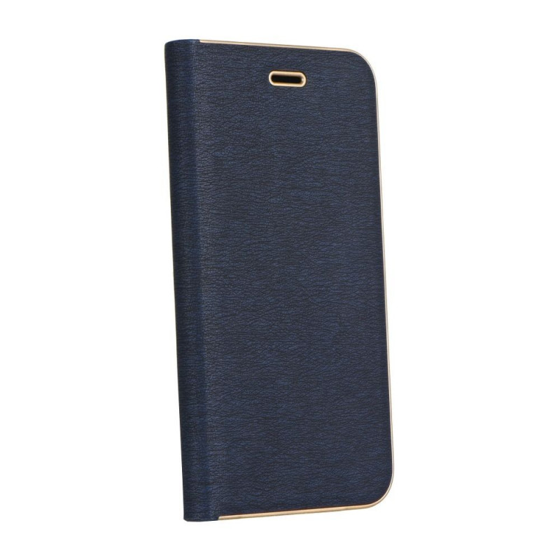 Apple iPhone 7 Wallet Cases LUNA Book Gold Elegant  Navy blue 