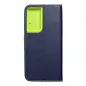 Samsung Galaxy S21 Ultra 5G Wallet Cases Fancy Book Navy / Lime 