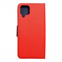 Samsung Galaxy A12 Wallet Cases Fancy Book Red / Navy 