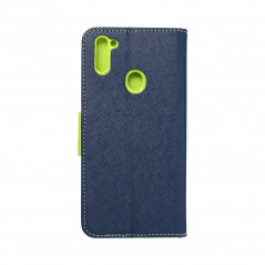 Samsung Galaxy M11 Wallet Cases Fancy Book Navy / Lime