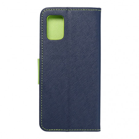 Samsung Galaxy A51 LTE Wallet Cases Fancy Book Navy / Lime