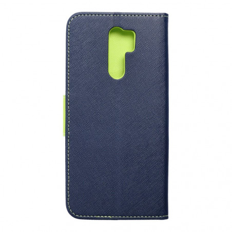 XIAOMI Redmi 9 Wallet Cases Fancy Book Navy / Lime 