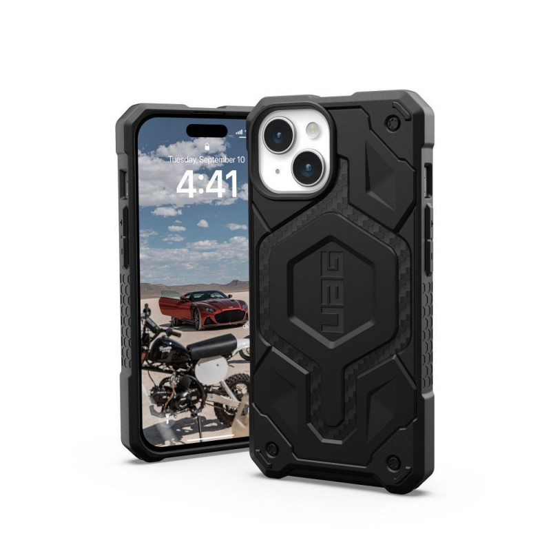 Apple iPhone 15 Case Urban Armor Gear Monarch Pro MagSAFE  Kevlar black 