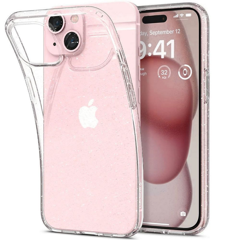 Apple iPhone 15 Case Spigen Liquid Crystal Crystal clear  Glitter crystal 