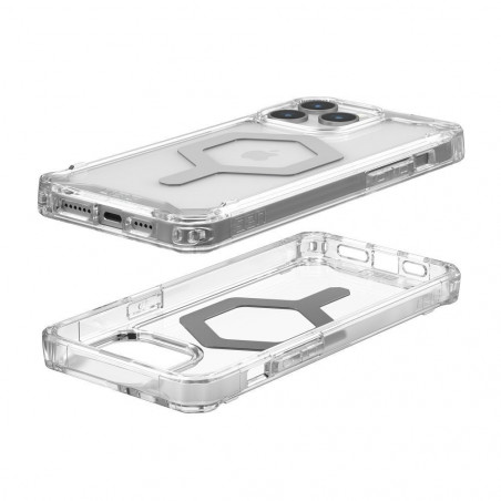 Apple iPhone 15 Pro Max Case Urban Armor Gear Plyo Premium case  MagSAFE  Ice silver 