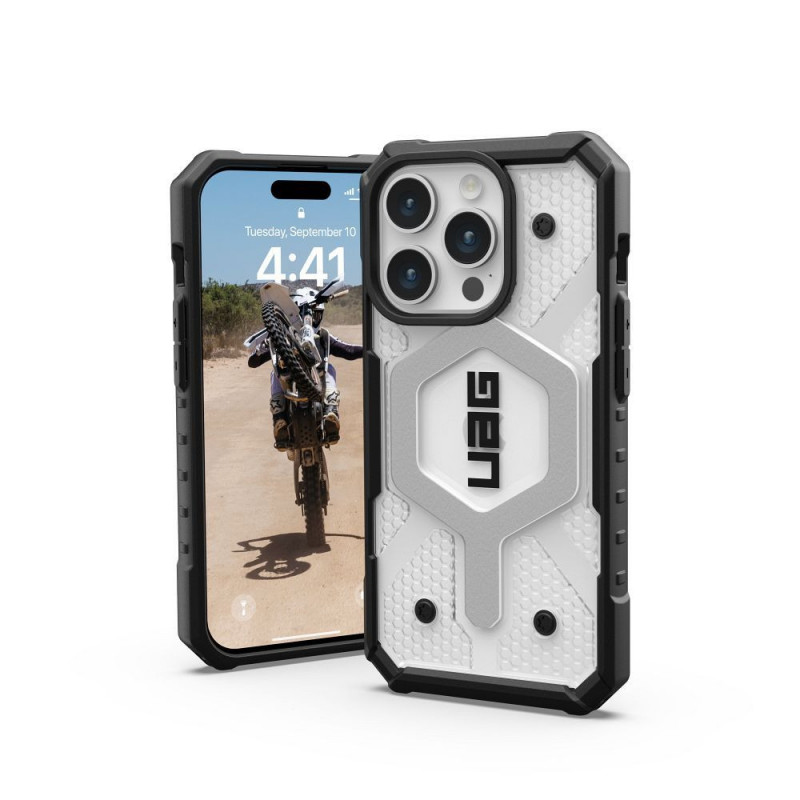 Apple iPhone 15 Pro Case Urban Armor Gear Pathfinder Premium case  MagSAFE  Ice 