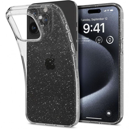 Apple iPhone 15 Pro Case Spigen Liquid Crystal Crystal clear  Glitter crystal