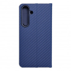 Samsung Galaxy S24 Wallet Cases LUNA Book Carbon Carbon Fibre, Elegant  Blue