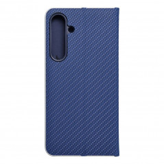 Samsung Galaxy S24 PLUS Wallet Cases LUNA Book Carbon Carbon Fibre, Elegant  Blue 