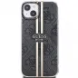 Apple iPhone 15 Plus Case Guess 4G Gold Stripe Elegant  Black 