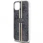 Apple iPhone 15 Plus Case Guess 4G Gold Stripe Elegant  Black 