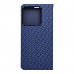 XIAOMI 13T Wallet Cases LUNA Book Carbon Carbon Fibre, Elegant  Blue 