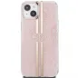 Apple iPhone 15 Plus Case Guess 4G Gold Stripe Elegant  Pink 