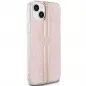 Apple iPhone 15 Plus Case Guess 4G Gold Stripe Elegant  Pink 