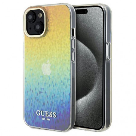 Apple iPhone 14 Case Guess IML Faceted Mirror Elegant  Disco iridescent 