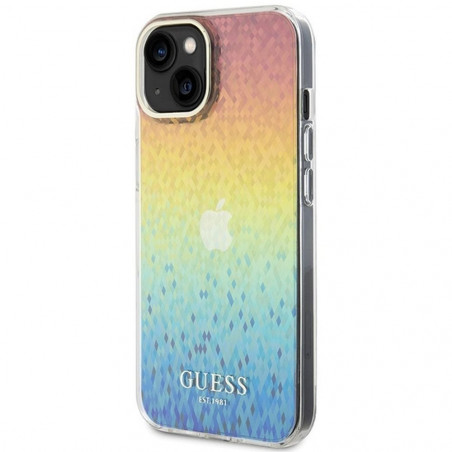 Apple iPhone 15 Case Guess IML Faceted Mirror Elegant  Disco iridescent 