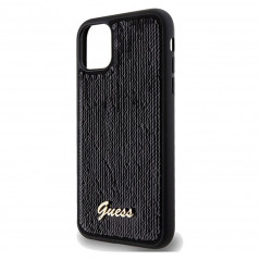 Apple iPhone 11 Case Guess Sequin Script Metal Elegant  Black 