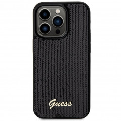 Apple iPhone 13 Pro Case Guess Sequin Script Metal Elegant  Black 