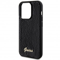 Apple iPhone 13 Pro Case Guess Sequin Script Metal Elegant  Black 