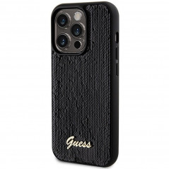 Apple iPhone 13 Pro Max Case Guess Sequin Script Metal Elegant  Black