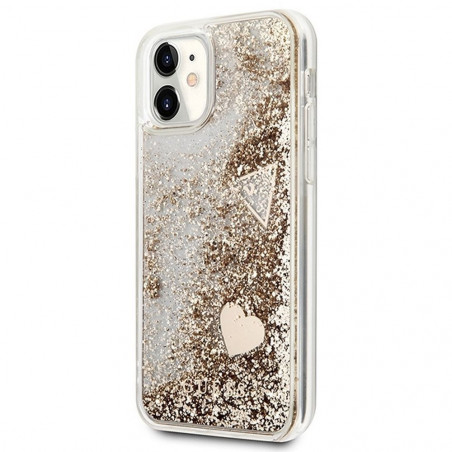 Apple iPhone 11 Case Guess Liquide Glitter Charms Elegant  Gold