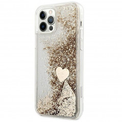 Apple iPhone 12 Case Guess Liquide Glitter Charms Elegant  Gold