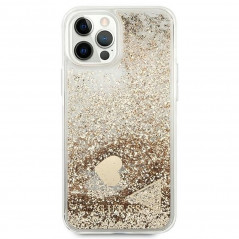 Apple iPhone 12 Case Guess Liquide Glitter Charms Elegant  Gold 