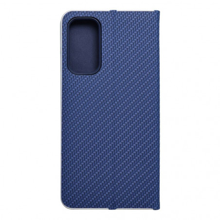 Samsung Galaxy A15 LTE Wallet Cases LUNA Book Carbon Carbon Fibre, Elegant  Blue 