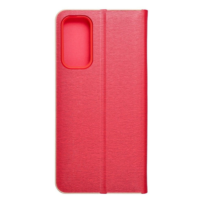 Samsung Galaxy A15 LTE Wallet Cases LUNA Book Gold Elegant  Red 