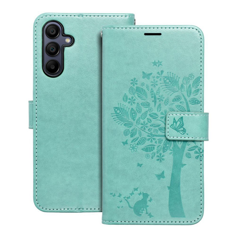 Samsung Galaxy A15 LTE Wallet Cases MEZZO Book Tree  Green 