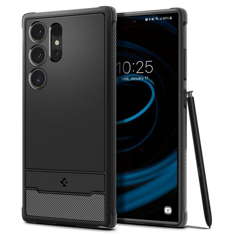 Samsung Galaxy S24 ULTRA Case Spigen Armor Carbon Fibre, Elegant  Black