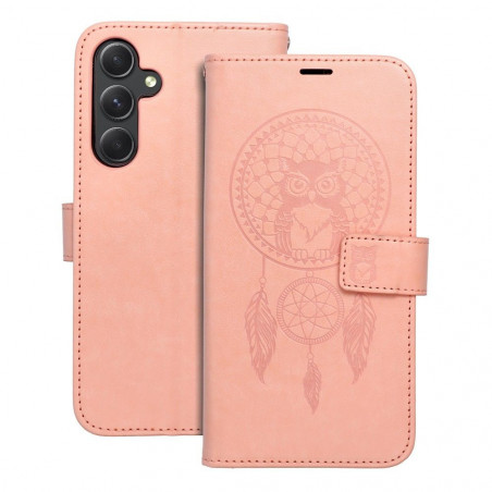 Samsung Galaxy A55 Wallet Cases MEZZO Book Dreamcatcher  Peach fuzz