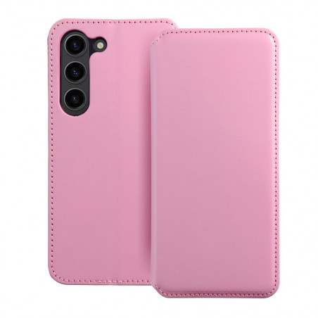 Samsung Galaxy S24 Wallet Cases Dual Pocket book Light pink