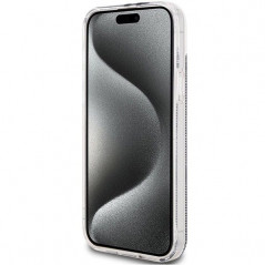 Apple iPhone 15 Case Guess 4G Gold Stripe Elegant  Black 