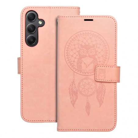 Samsung Galaxy A35 Wallet Cases MEZZO Book Dreamcatcher  Peach fuzz 