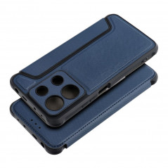 XIAOMI Redmi Note 13 4G Wallet Cases Razor Book Carbon Fibre, Carbon pattern  Blue 