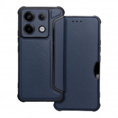 XIAOMI Redmi Note 13 Pro 5G Wallet Cases Razor Book Carbon Fibre, Carbon pattern  Blue 