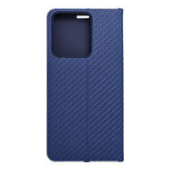 XIAOMI Redmi Note 13 4G Wallet Cases LUNA Book Carbon Carbon Fibre, Elegant  Blue 