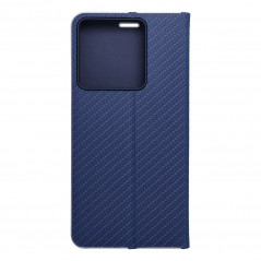 XIAOMI Redmi Note 13 Pro 5G Wallet Cases LUNA Book Carbon Carbon Fibre, Elegant  Blue 