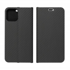 XIAOMI Redmi Note 13 Pro 4G Wallet Cases LUNA Book Carbon Carbon Fibre, Elegant  Black 