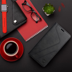 XIAOMI Redmi Note 13 Pro 4G Wallet Cases Forcell F-PROTECT RFID Blocker Book Elegant  Black 