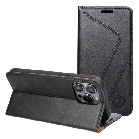 XIAOMI Redmi Note 13 Pro 5G Wallet Cases Forcell F-PROTECT RFID Blocker Book Elegant  Black