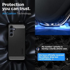 Samsung Galaxy A55 Case Spigen Armor Carbon Fibre, Elegant  Black