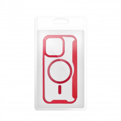 Apple iPhone 15 Pro Max Wallet Cases Smart Mag Book Elegant  MagSAFE  Red 