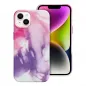 Apple iPhone 14 Case Leather Mag Cover Elegant  MagSAFE  Purple splash 