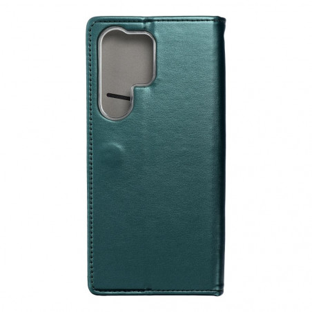 Samsung Galaxy S23 Ultra 5G Wallet Cases Smart Magneto book Dark green