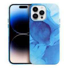 Apple iPhone 11 Case Leather Mag Cover Elegant  MagSAFE  Blue splash