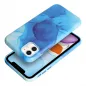 Apple iPhone 11 Case Leather Mag Cover Elegant  MagSAFE  Blue splash 