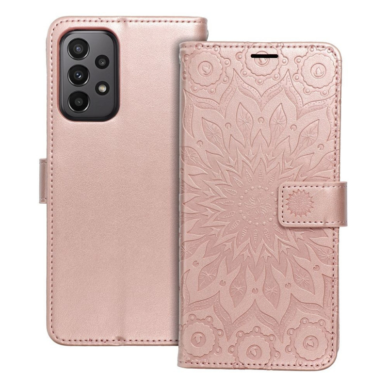 Samsung Galaxy A23 5G Wallet Cases MEZZO Book Mandala  Rose gold 