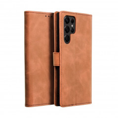 Samsung Galaxy S22 Ultra Wallet Cases TENDER Book Brown 